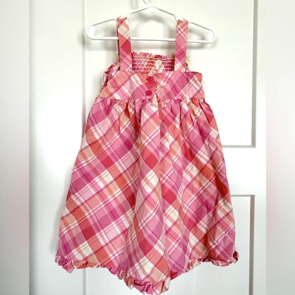 Gymboree Pink Plaid Smocked Sundress – Toddler 4T